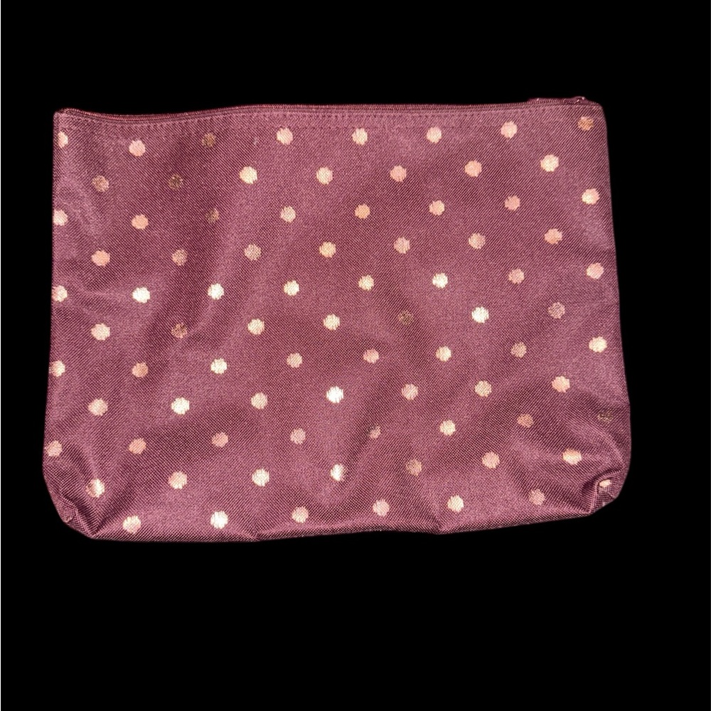 Thirty-One Purple and Gold Zipper Pouch NWOT